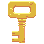 A plain gold key